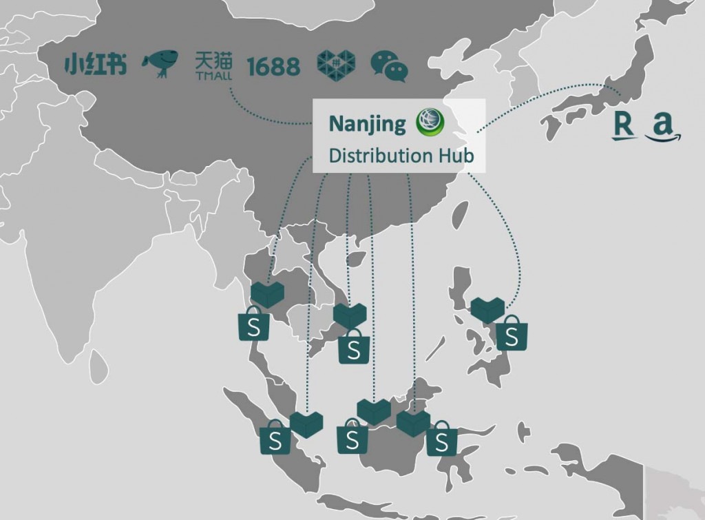 lazada and shoppee map